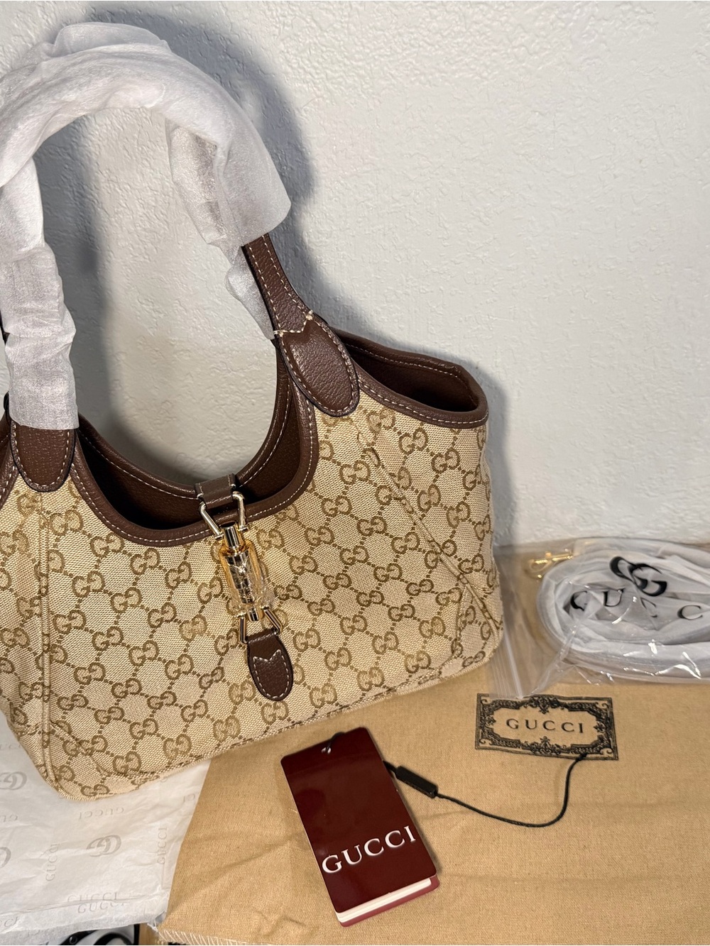 Brown Canvas Shoulder Bag